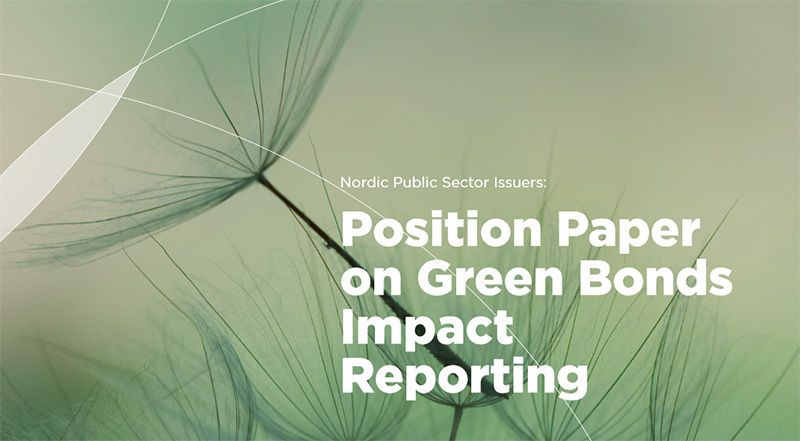 Raportin kansikuva: Position Paper on Green Bonds Impact Reporting.