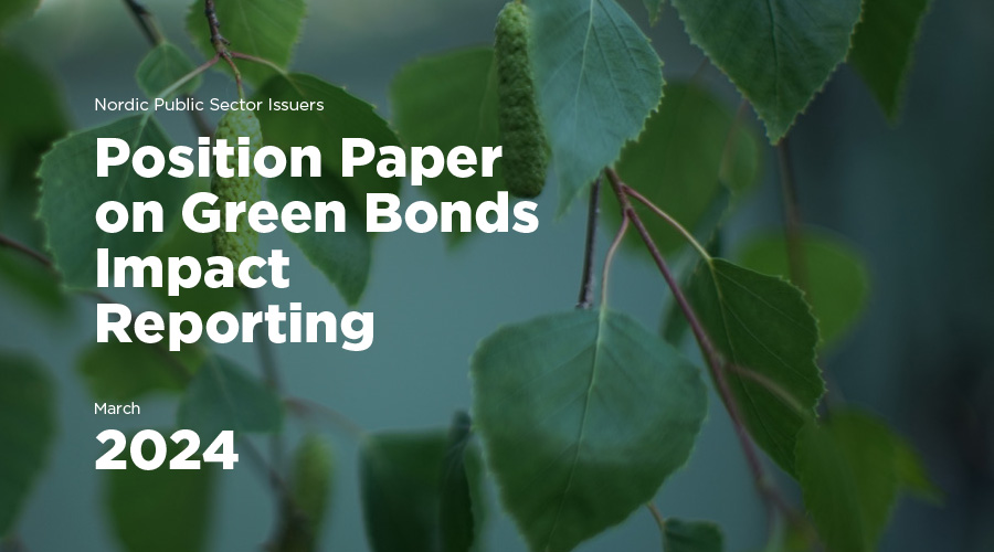 Photo of a cover of the publication Position Paper on Green Bonds Impact Reporting.