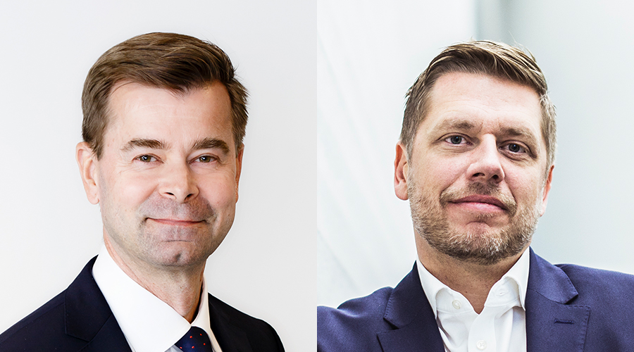 Kuvissa ovat Teppo Koivisto, Valtiokonttori ja Joakim Holmström, Kuntarahoitus.