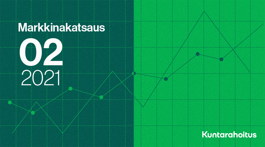 Kuvassa markkinakatsaus-symboli vihreällä taustalla.