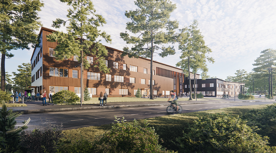 Picture of a community center in Valkeala Finland