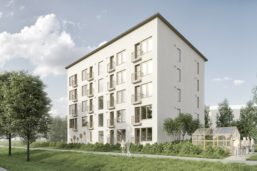 Illustration of new Mielen Associaton building in Nekala Finland