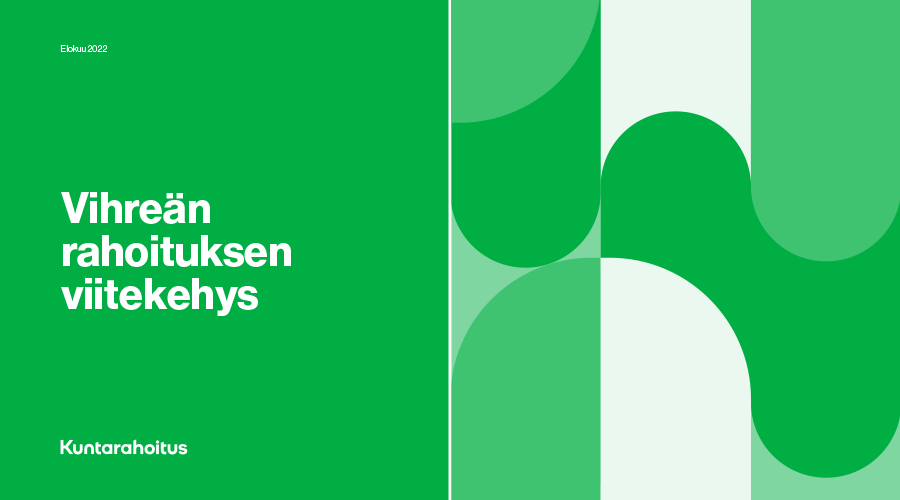 Kuntarahoituksen Vihreän rahoituksen viitekehyksen kansikuva