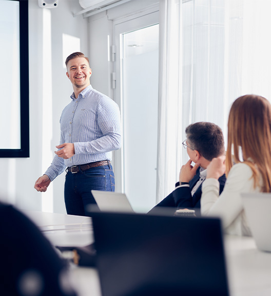 MuniFin colleagues in a meeting room