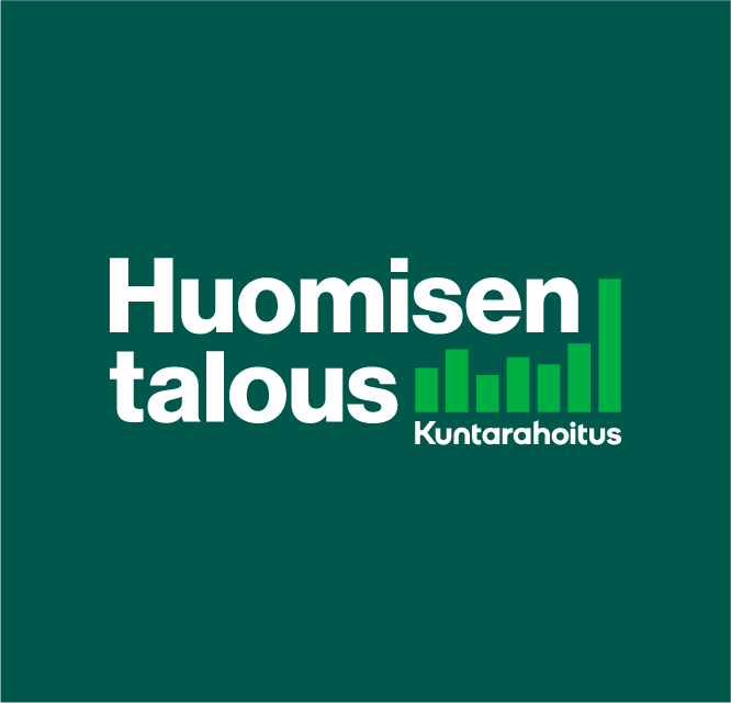 Huomisen talous -podcastin tunnus.