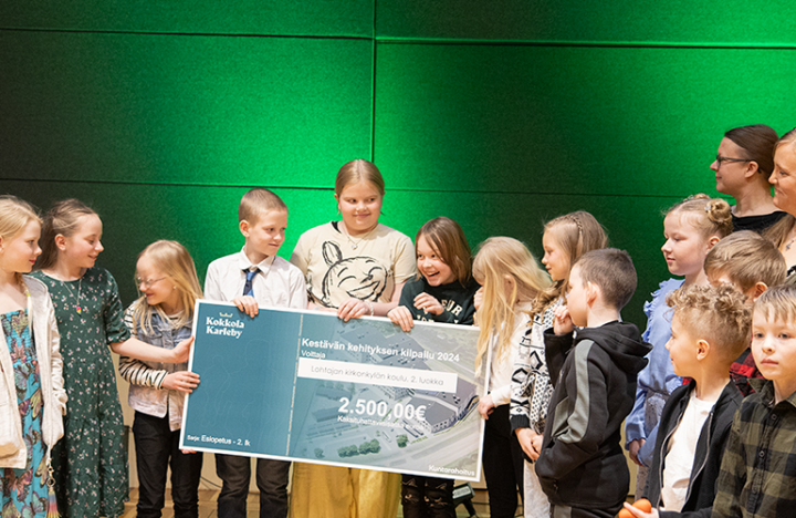 Winners of the idea competition in the preschool to 2nd grade category from Lohtaja Kirkonkylä School.