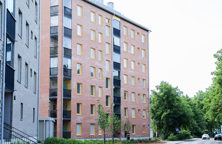 Kuvassa on TVT Asuntojen rakennuttamia kerrostaloja.