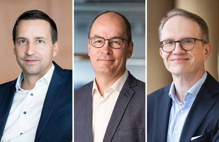 Janne Peljo, Jaakko Haikonen ja Timo Vesala